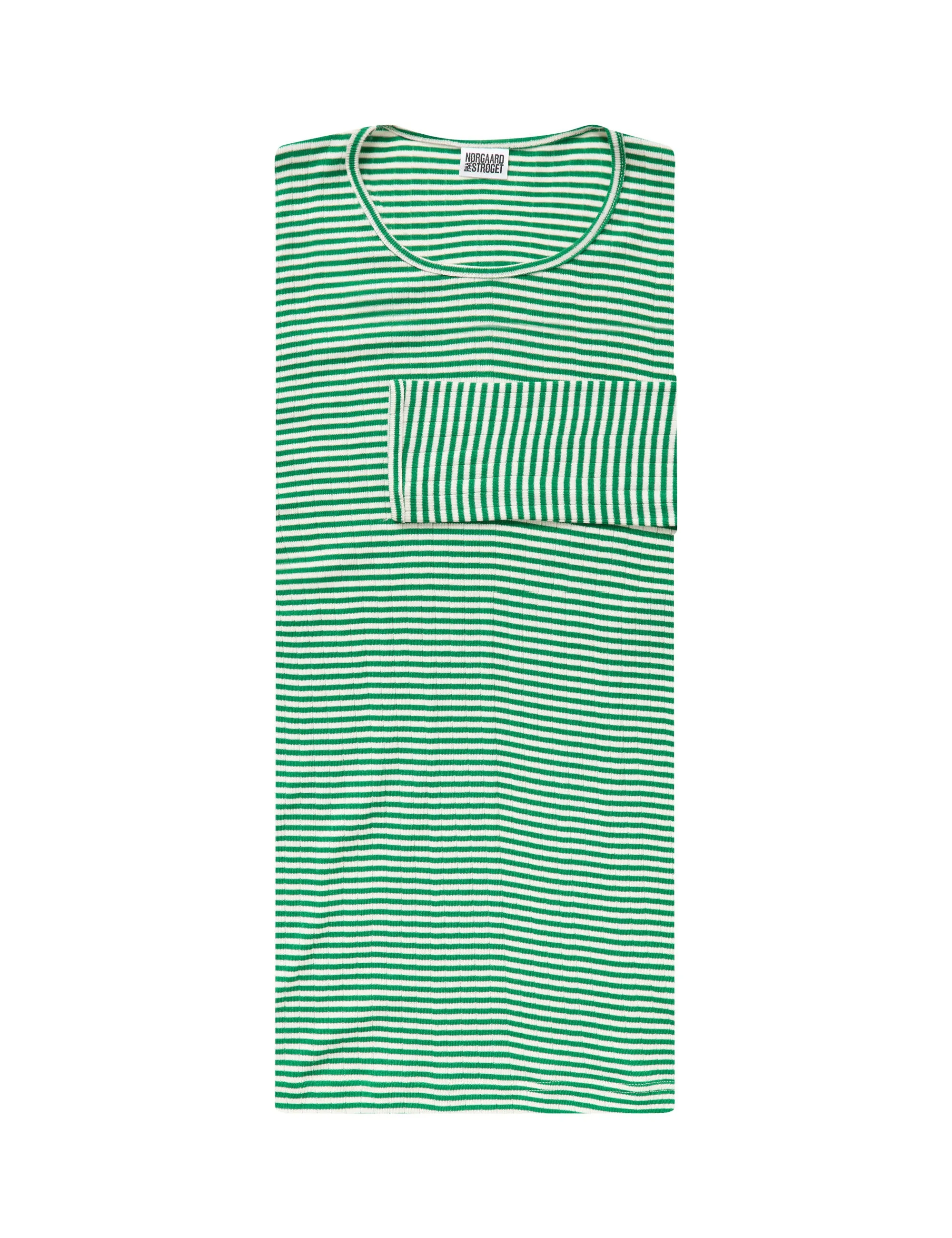 101 Fine Stripe, Green/Ecru