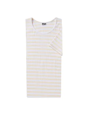 101 Short Sleeve Broadway, White/Ecru