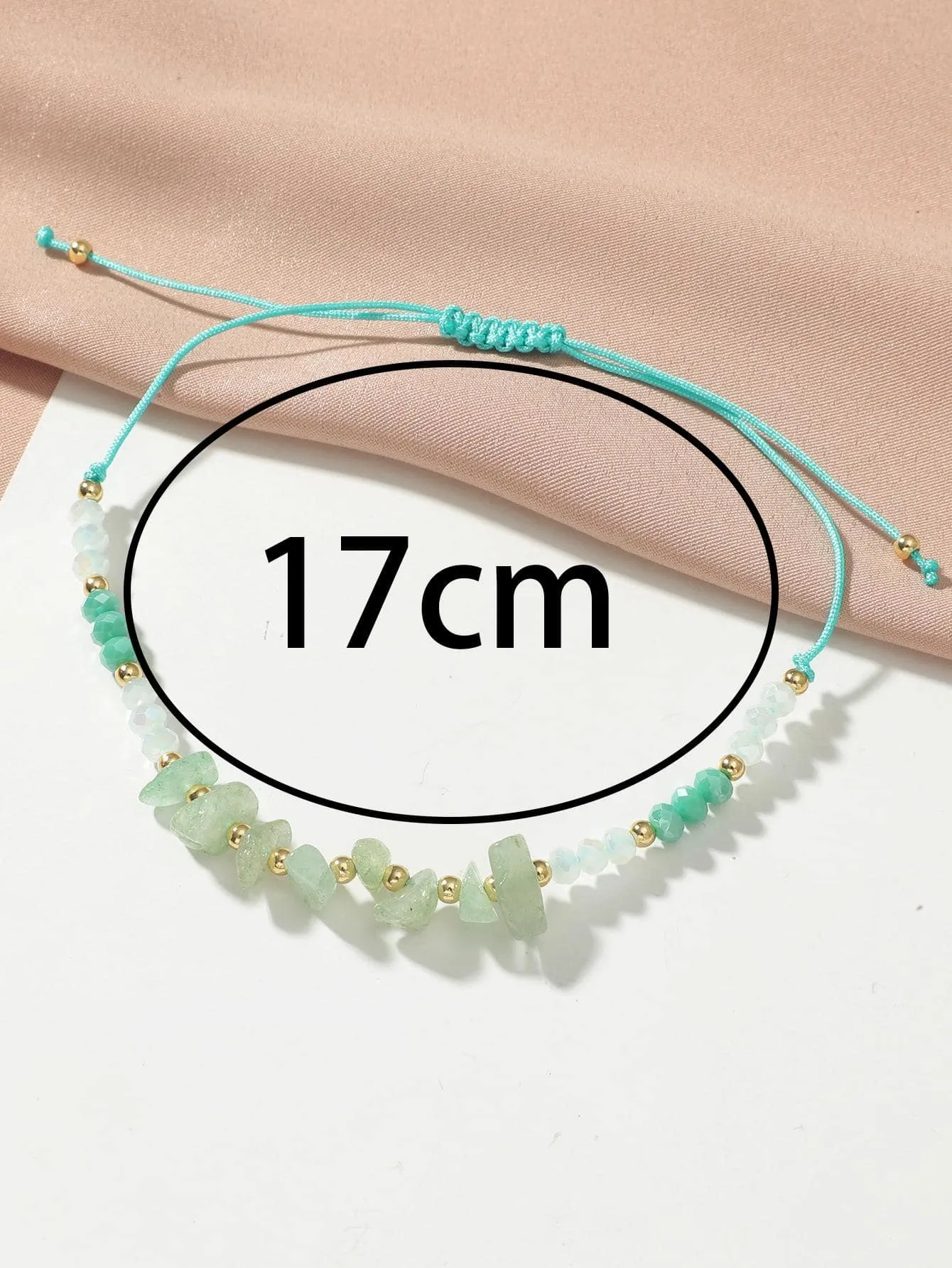 1pc Bohemian Stone Decor Beaded Anklet For Women For Beach Party Decoration