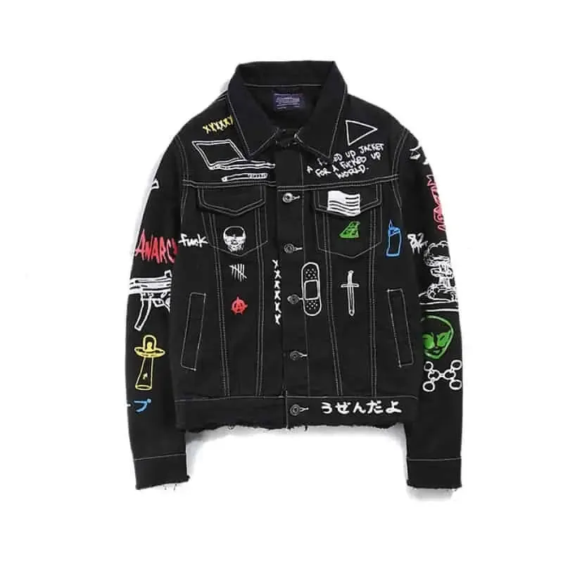 2082 Graffiti Denim Jacket