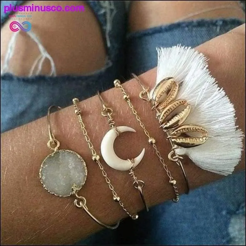 21 Style Women Fashion Moon Leaf Shell Cross Crystal