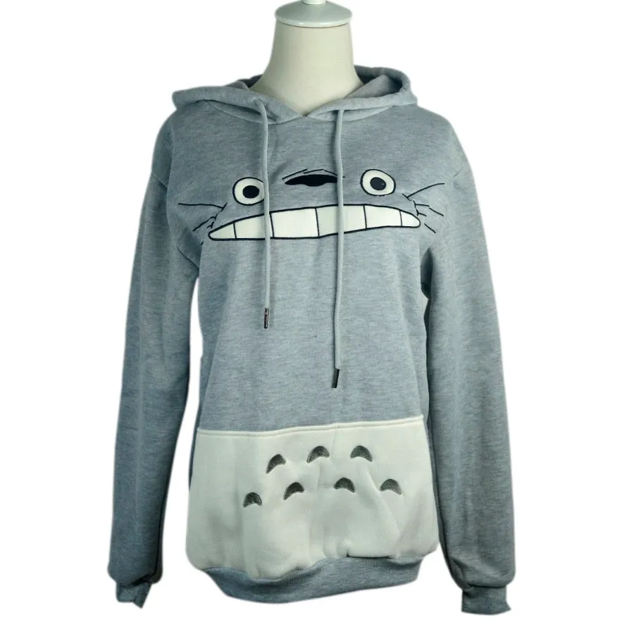 3D Harajuku Cartoon Totoro Thick Hooded Sweatshirt