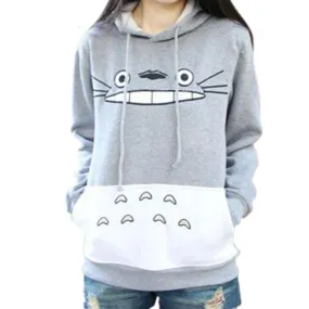 3D Harajuku Cartoon Totoro Thick Hooded Sweatshirt