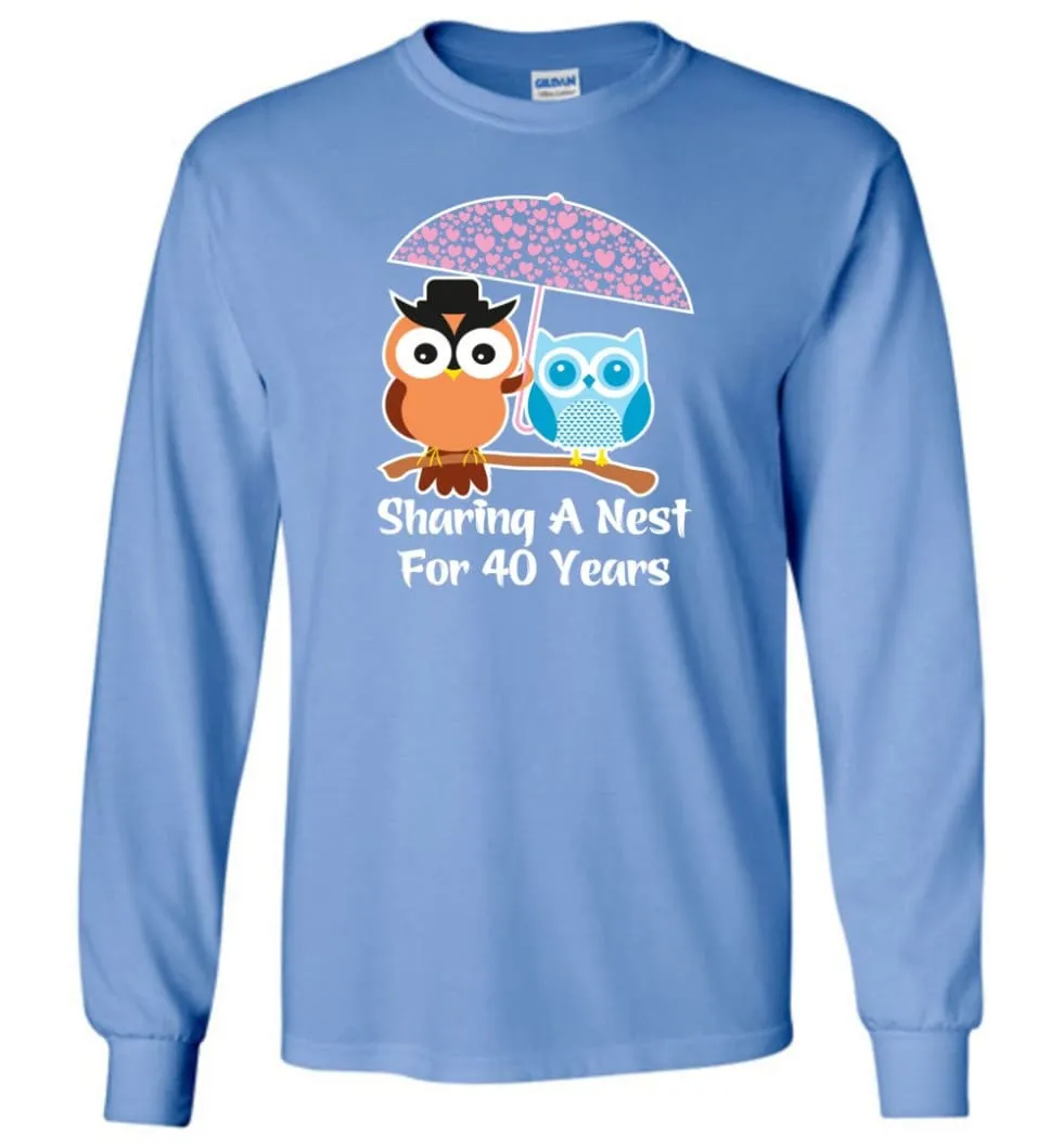 40 Years Wedding Anniversary Gifts Valentine's Day Long Sleeve T-Shirt