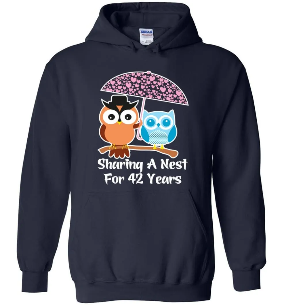 42 Years Wedding Anniversary Gifts Valentine's Day Hoodie