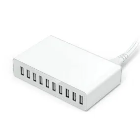 50W Multi-Port 10 USB Smart Phone Charger