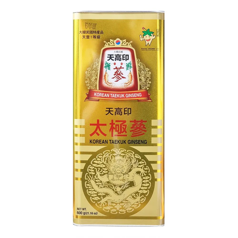 6 Years Old Korean Taekuk Ginseng Roots 20 Pcs 600g Panax Can Gifts