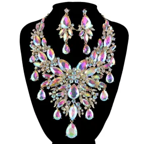 9 color women rhinestone pageant Jewelry sets