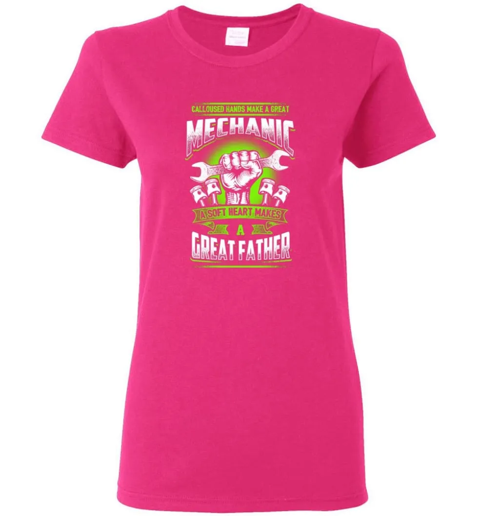 A Great Father Mechanic Mechanic Shirt For Father Women Tee