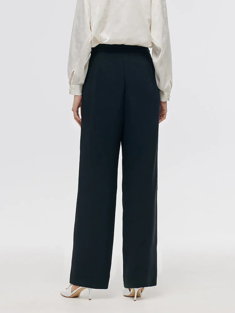 Acetate New Chinese-Style Full Length Women Pants