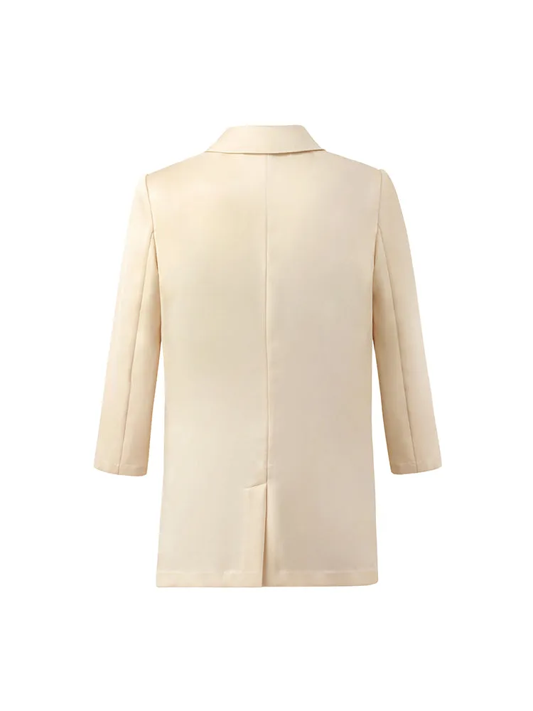 Acetate One Button Women Blazer