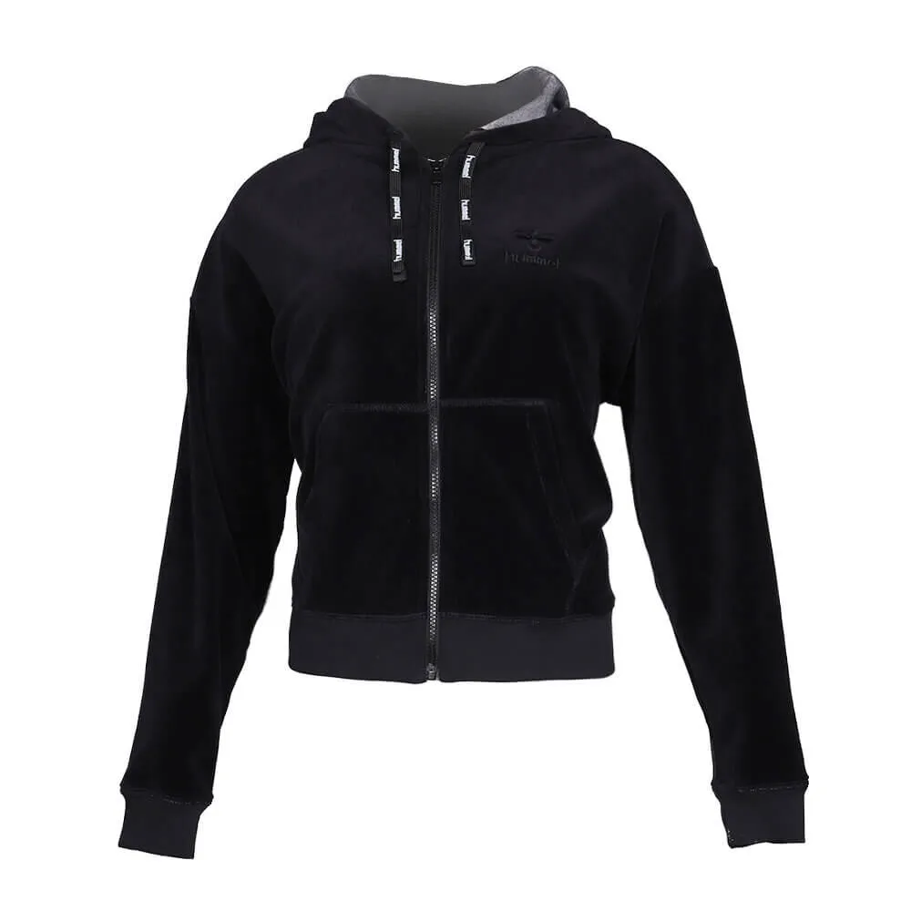 Aello Women Cotton Black Hoodie