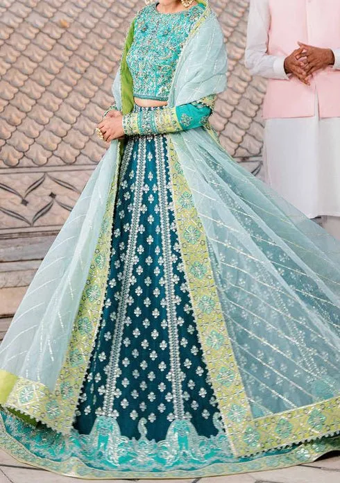 Akbar Aslam Eshana Pakistani Raw Silk Lehenga Choli