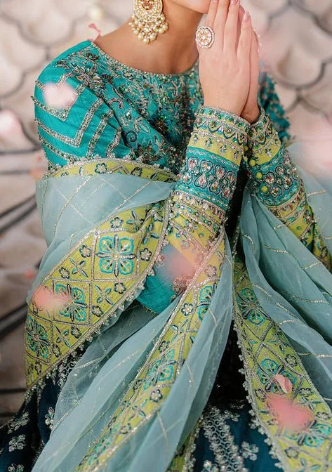 Akbar Aslam Eshana Pakistani Raw Silk Lehenga Choli