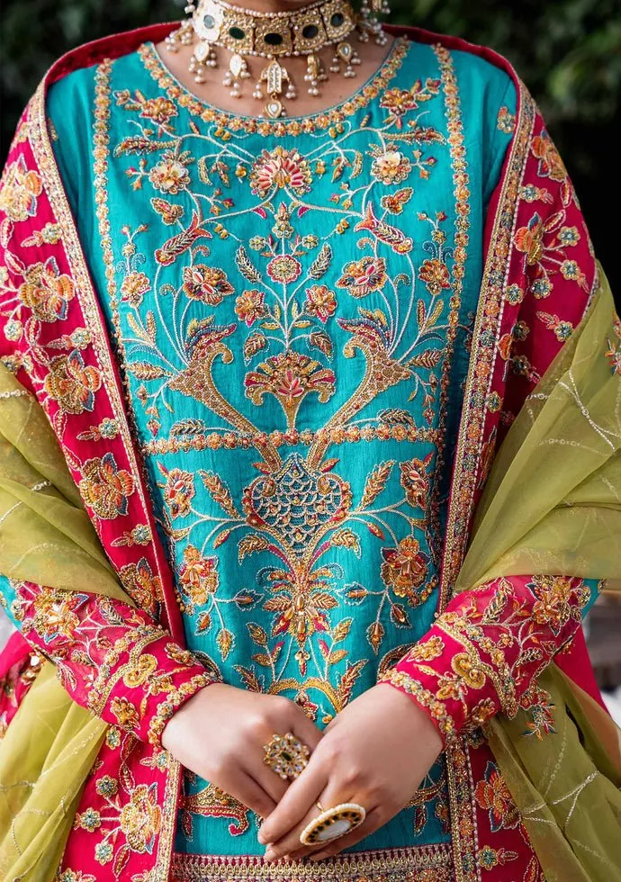 Akbar Aslam Maahru Pakistani Raw Silk Lehenga Choli