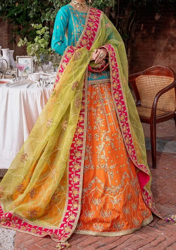 Akbar Aslam Maahru Pakistani Raw Silk Lehenga Choli