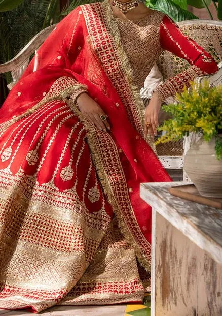 Akbar Aslam Nawazish Pakistani Raw Silk Lehenga Choli