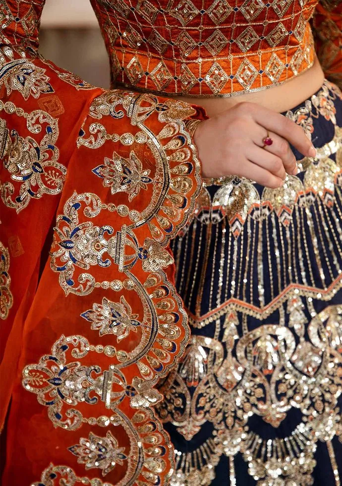 Akbar Aslam Sirena Pakistani Raw Silk Lehenga Choli