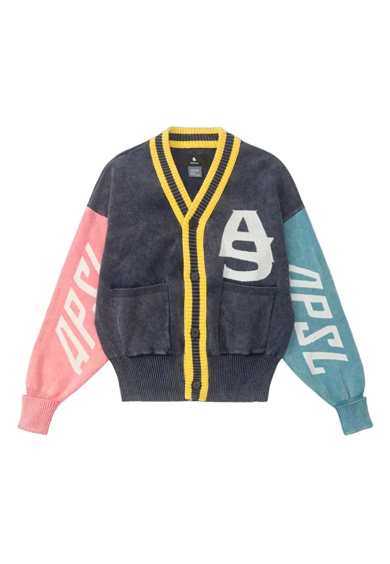 Alpha Style Gunnison Knitted Varsity Cardigan Jacket