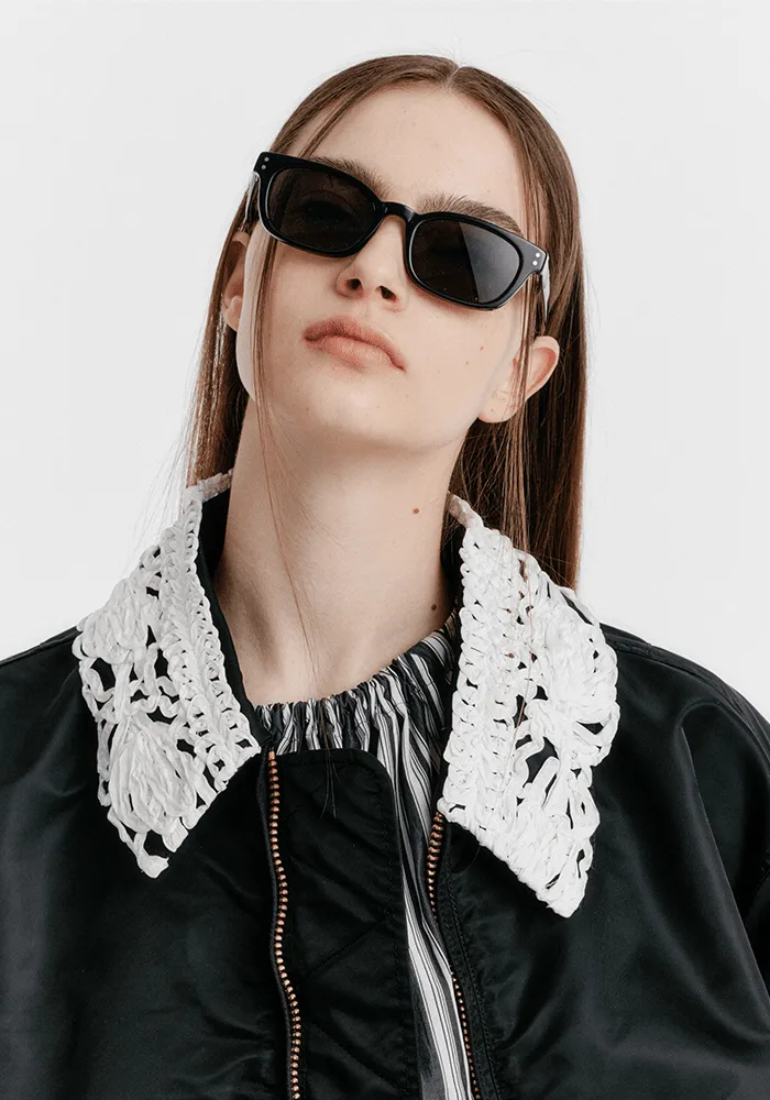 ALPHA X EENK LACE COLLAR MA-1 W