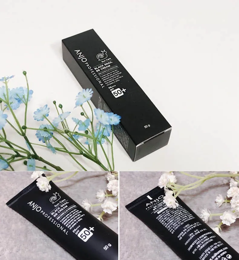 ANJO Snail Black BB Cream 50g Skin Cover SPF50 PA    UV Protection Face Makeup Base Beauty Cosmetics