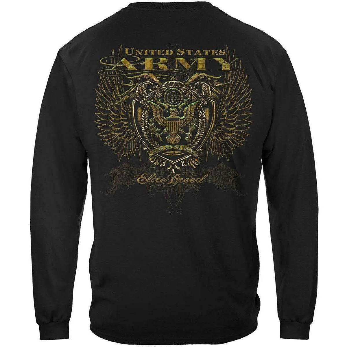 Army Crest Elite Breed Rise Above Fear Premium T-Shirt