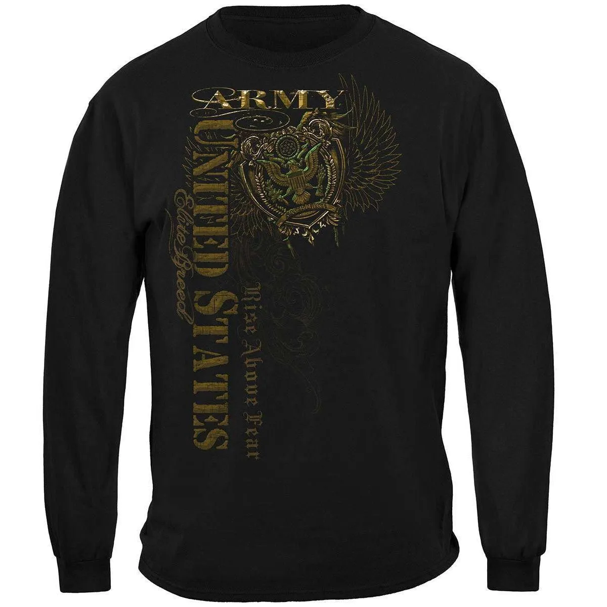 Army Crest Elite Breed Rise Above Fear Premium T-Shirt