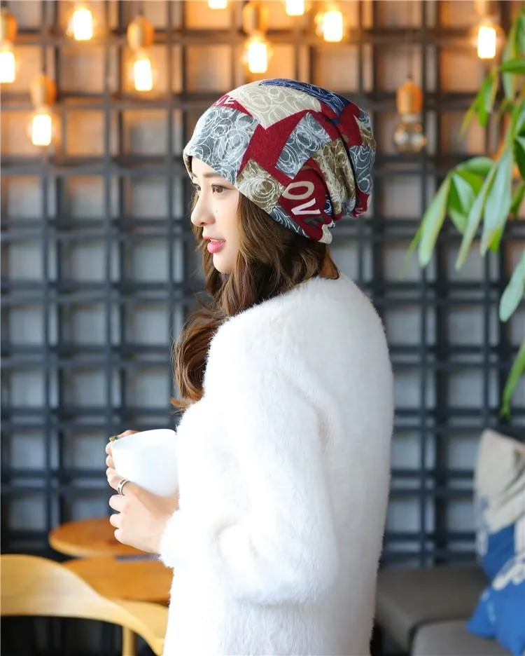 Autumn and Winter Love Letter Multi-function Fashion Leisure Cap