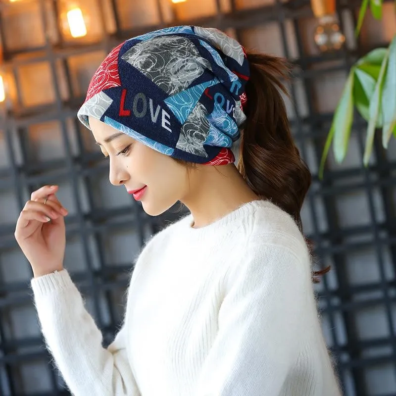 Autumn and Winter Love Letter Multi-function Fashion Leisure Cap