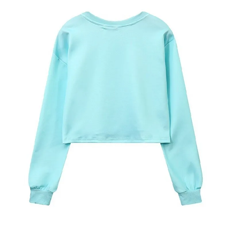 Autumn Harajuku Style Student Loose Blue Sweatshirt