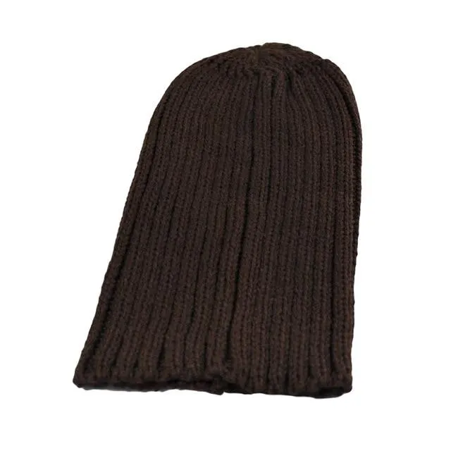 Autumn Winter Korean Fashion Wave Men and Women Black Knitted Cap