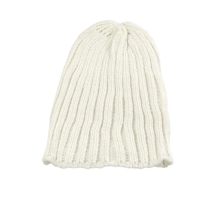 Autumn Winter Korean Fashion Wave Men and Women Black Knitted Cap