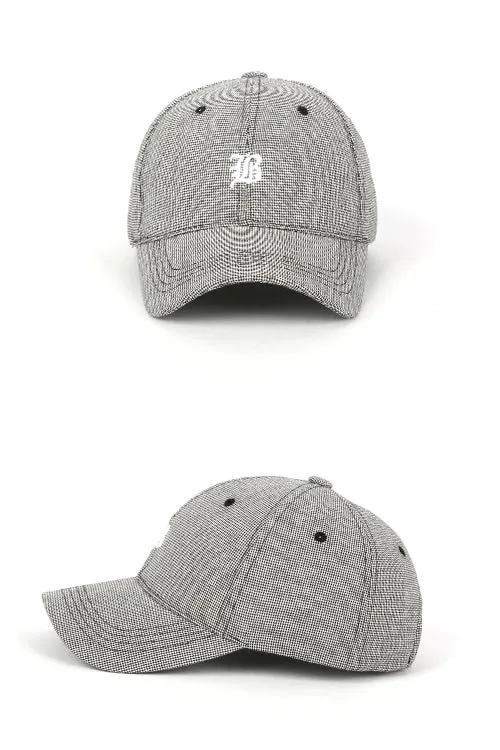 B Houndstooth Baseball Caps Korean Mens Womens Hats