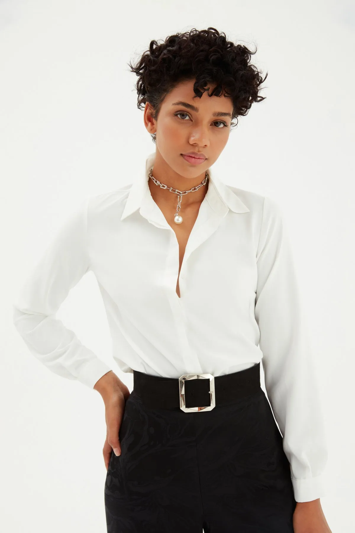 Basic Classic Button Down Shirt - White