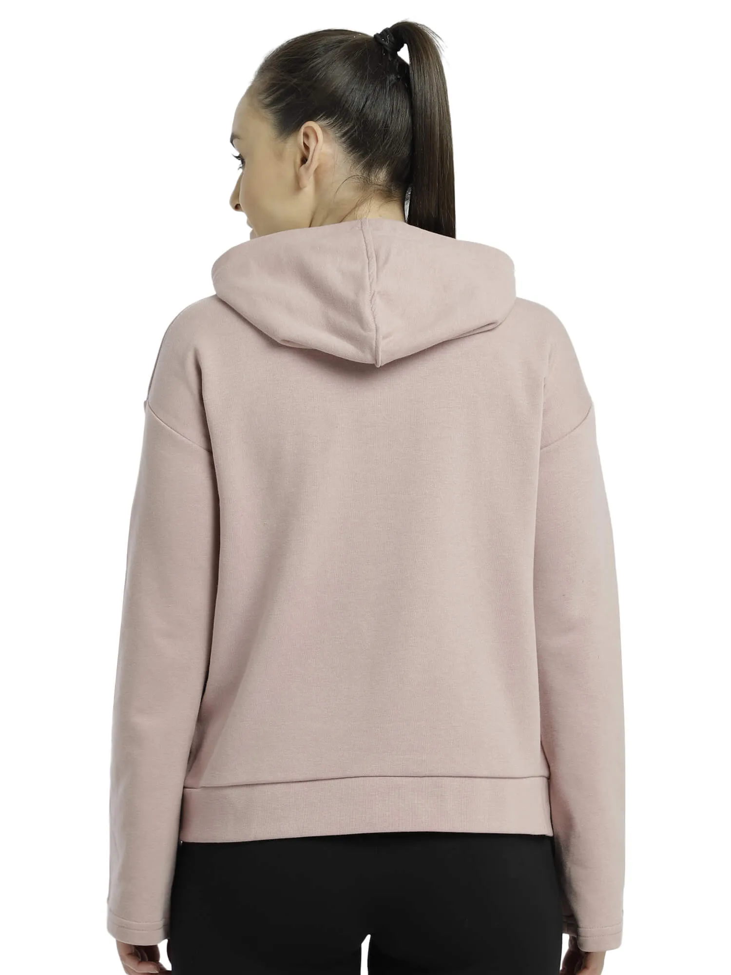 Bebita Women Cotton Pink Hoodie