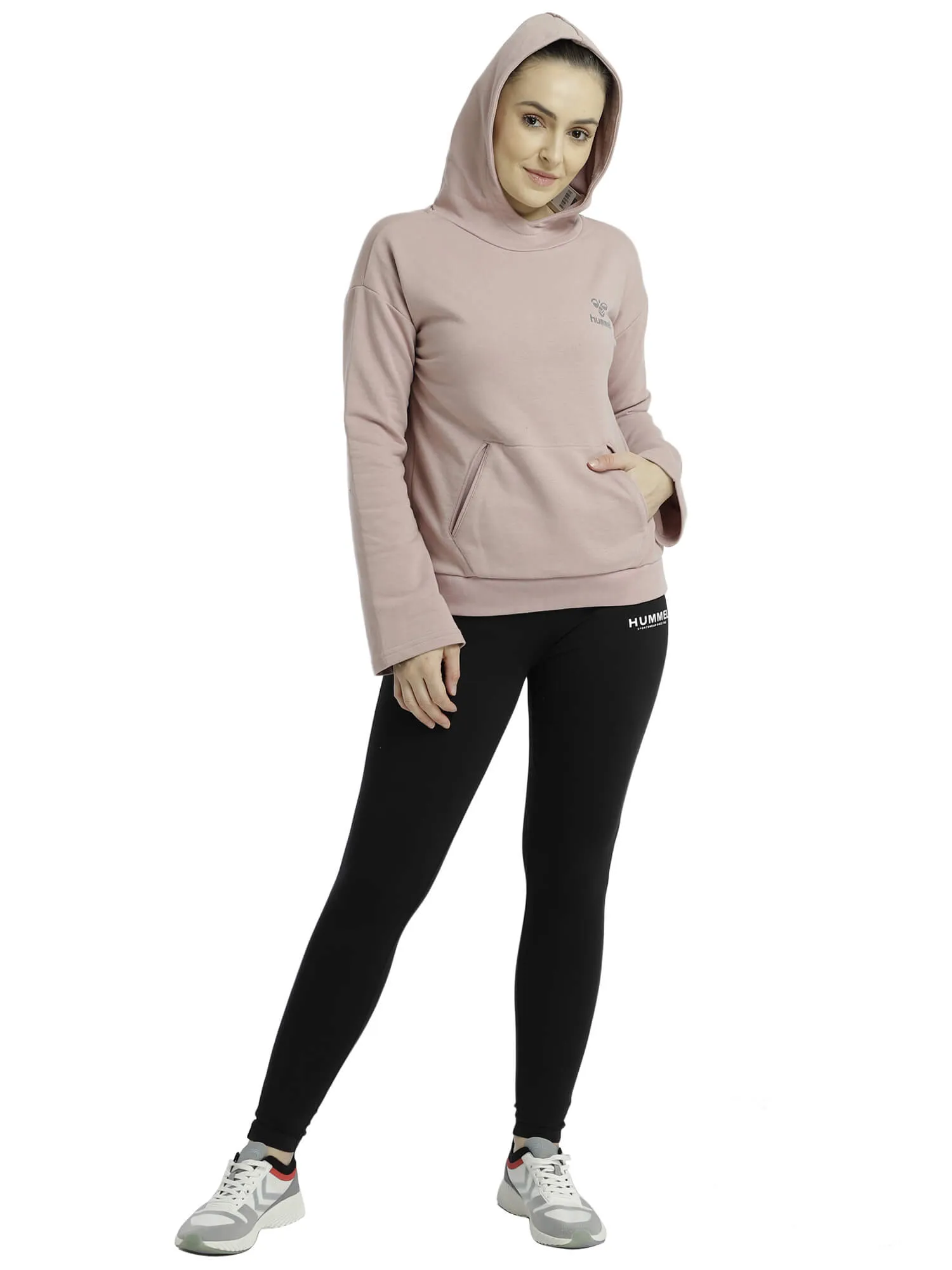 Bebita Women Cotton Pink Hoodie