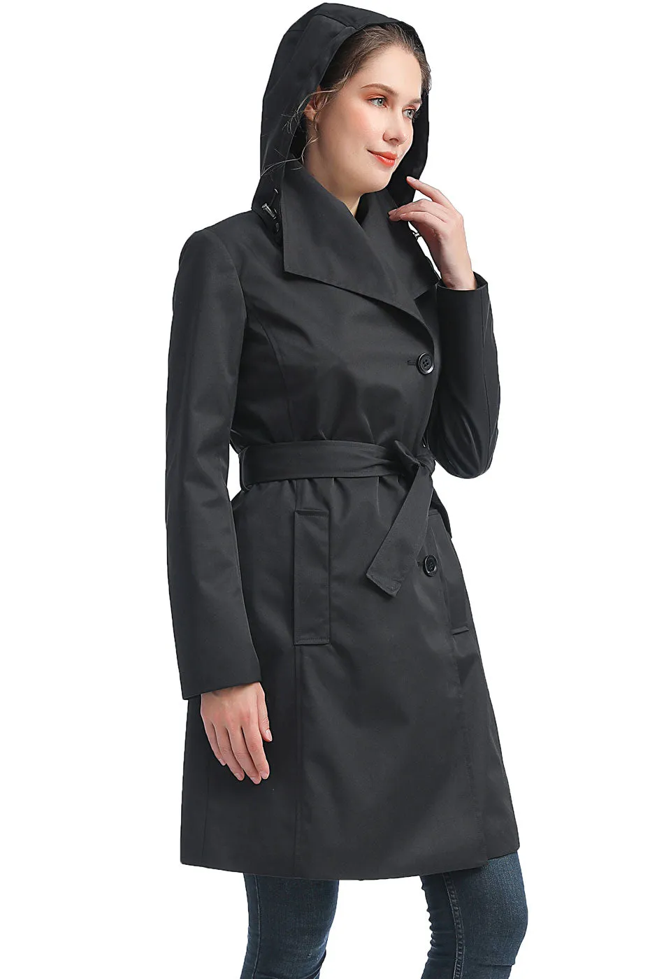 BGSD Women Jessie Waterproof Hooded Trench Coat