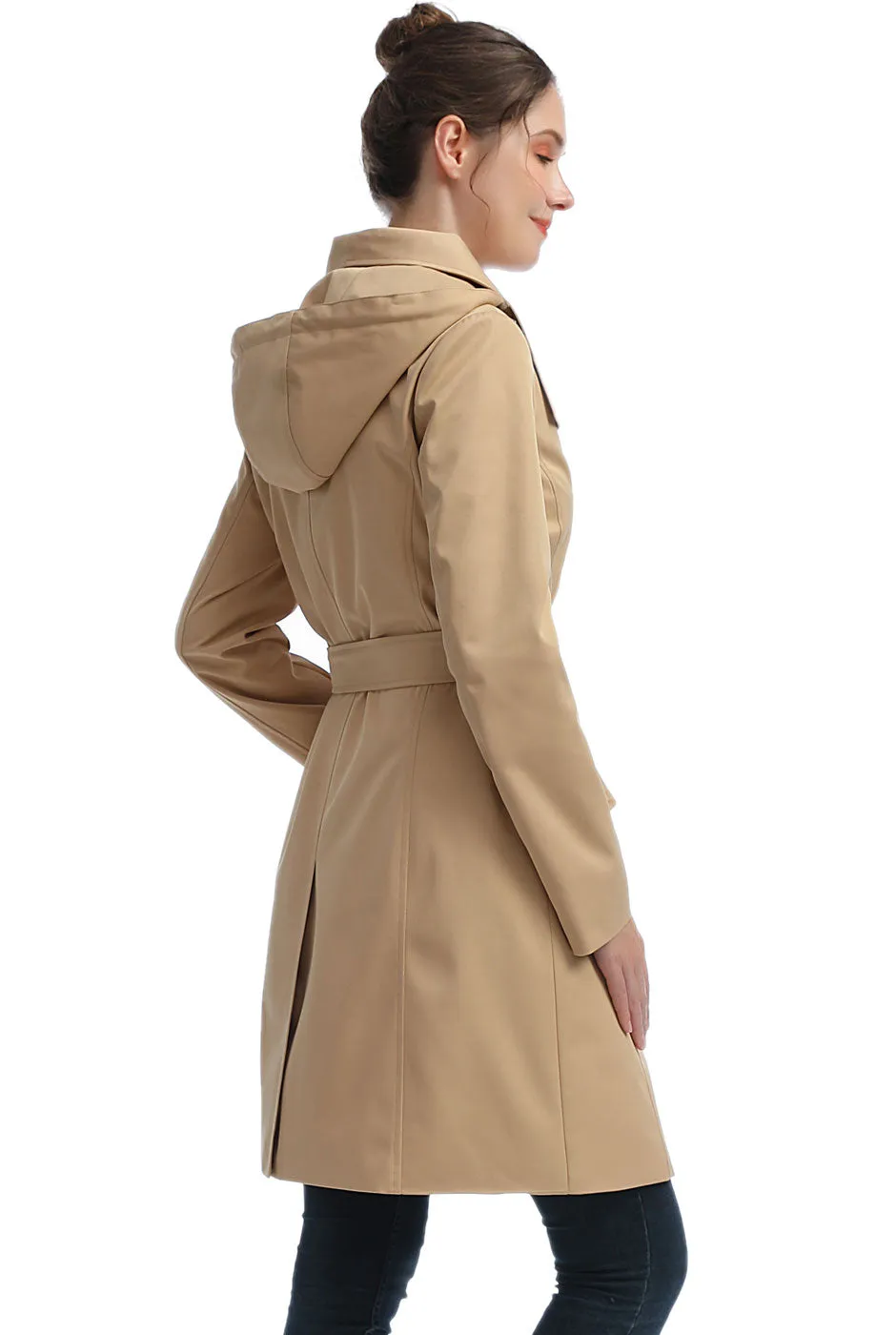 BGSD Women Jessie Waterproof Hooded Trench Coat