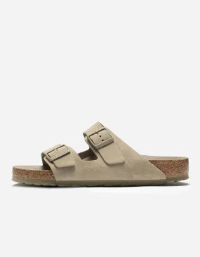 Birkenstock Arizona Soft Footbed Suede Leather Faded Khaki