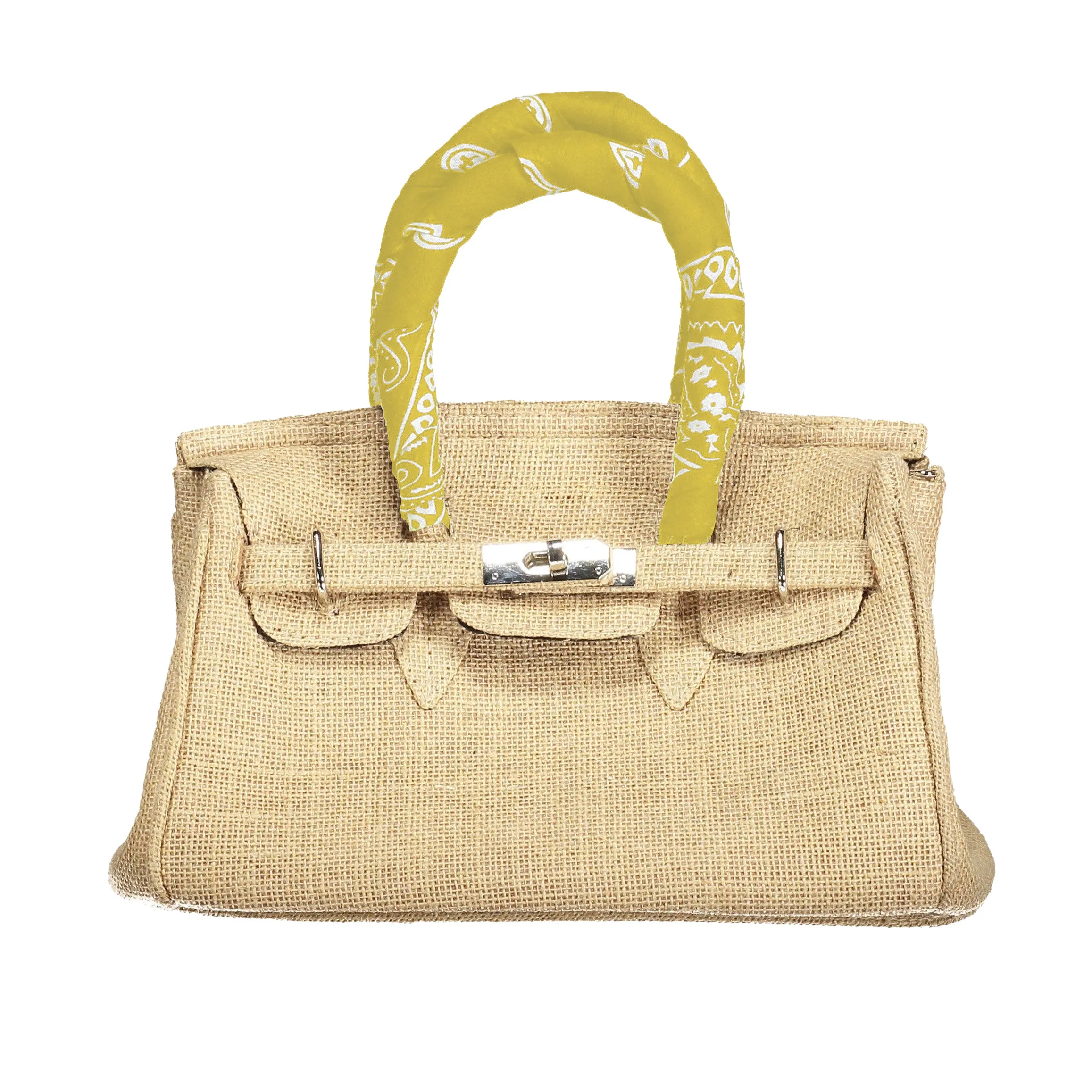 Birkin Style Jute Bag