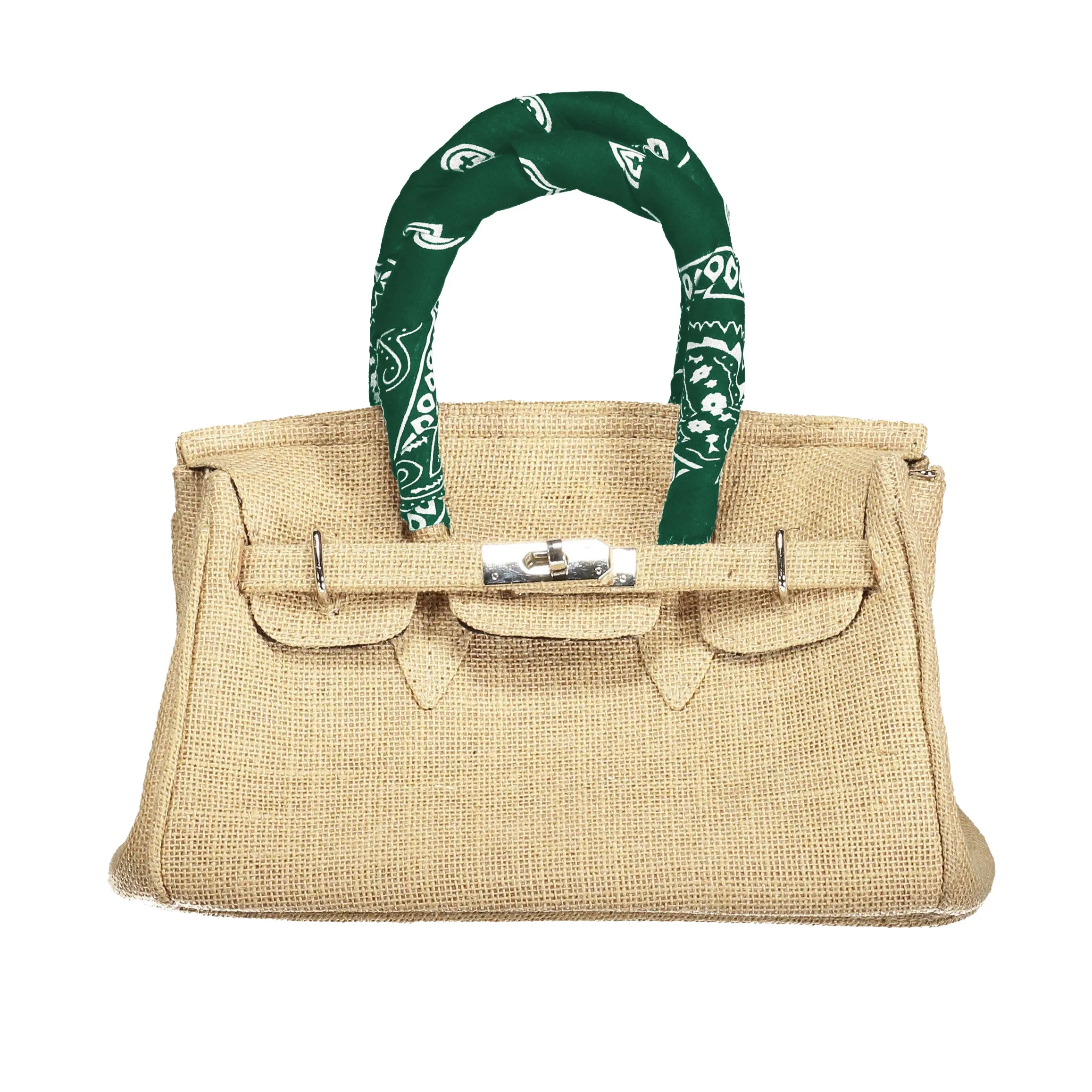 Birkin Style Jute Bag