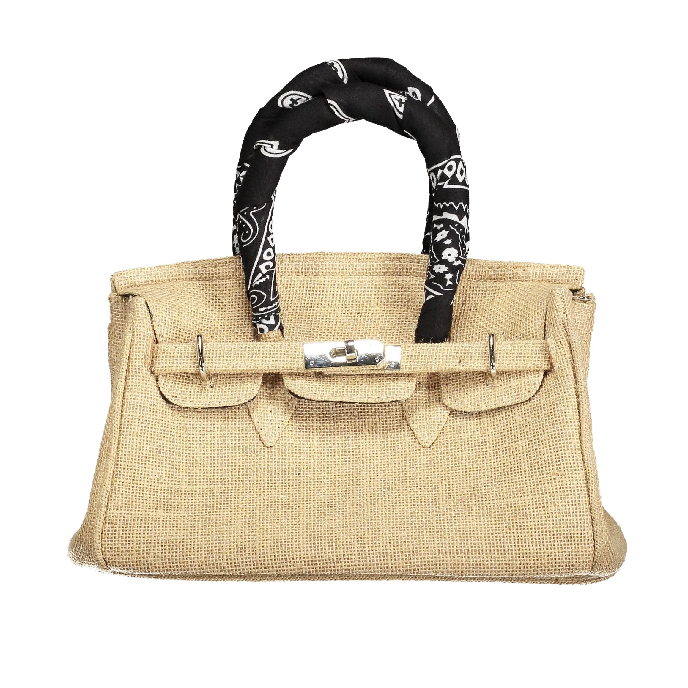 Birkin Style Jute Bag