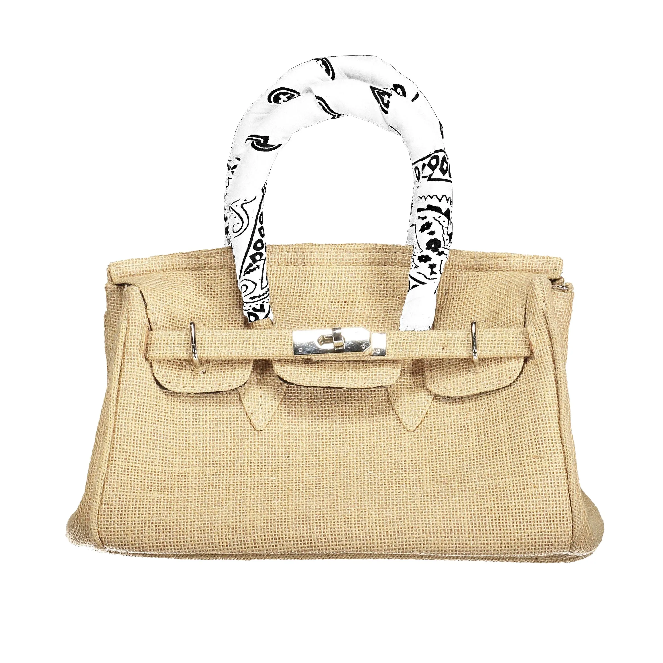 Birkin Style Jute Bag