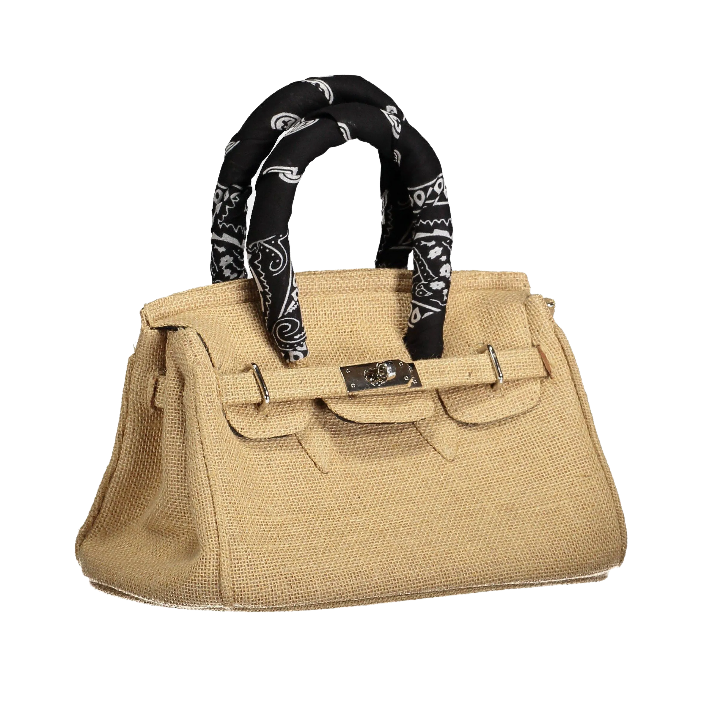 Birkin Style Jute Bag