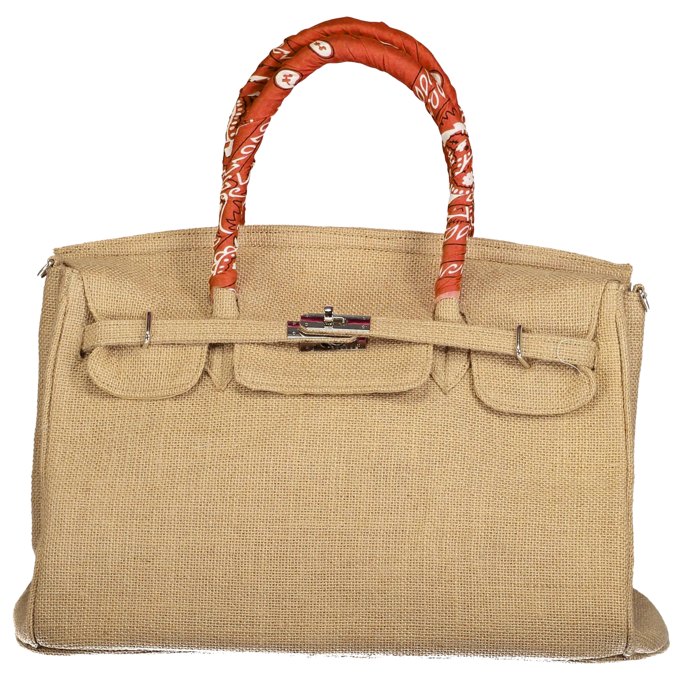 Birkin Style Jute Bag