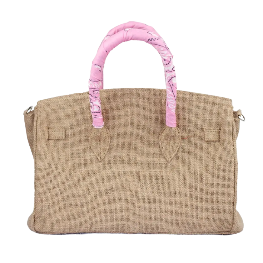 Birkin Style Jute Monogram