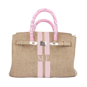 Birkin Style Jute Monogram