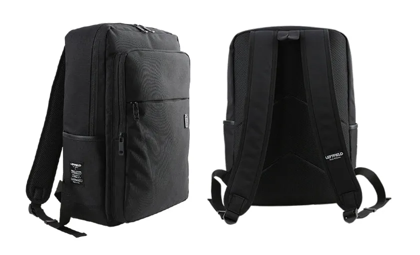 Black Casual Square School Cotton Backpacks Korean Mens Womens Fashion