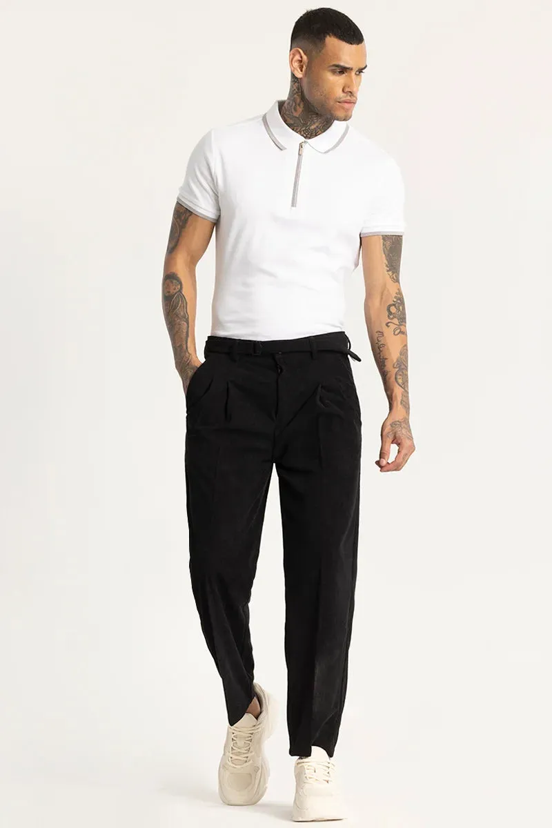 Black Corduroy Korean Trousers