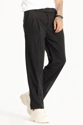 Black Corduroy Korean Trousers